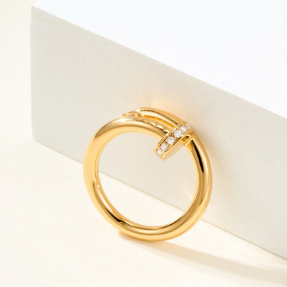 [Rose Tomorrow]JUSTE RING 2.6MM HALF DIAMOND