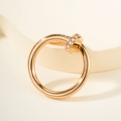 [Rose Tomorrow]JUSTE RING 2.6MM HALF DIAMOND