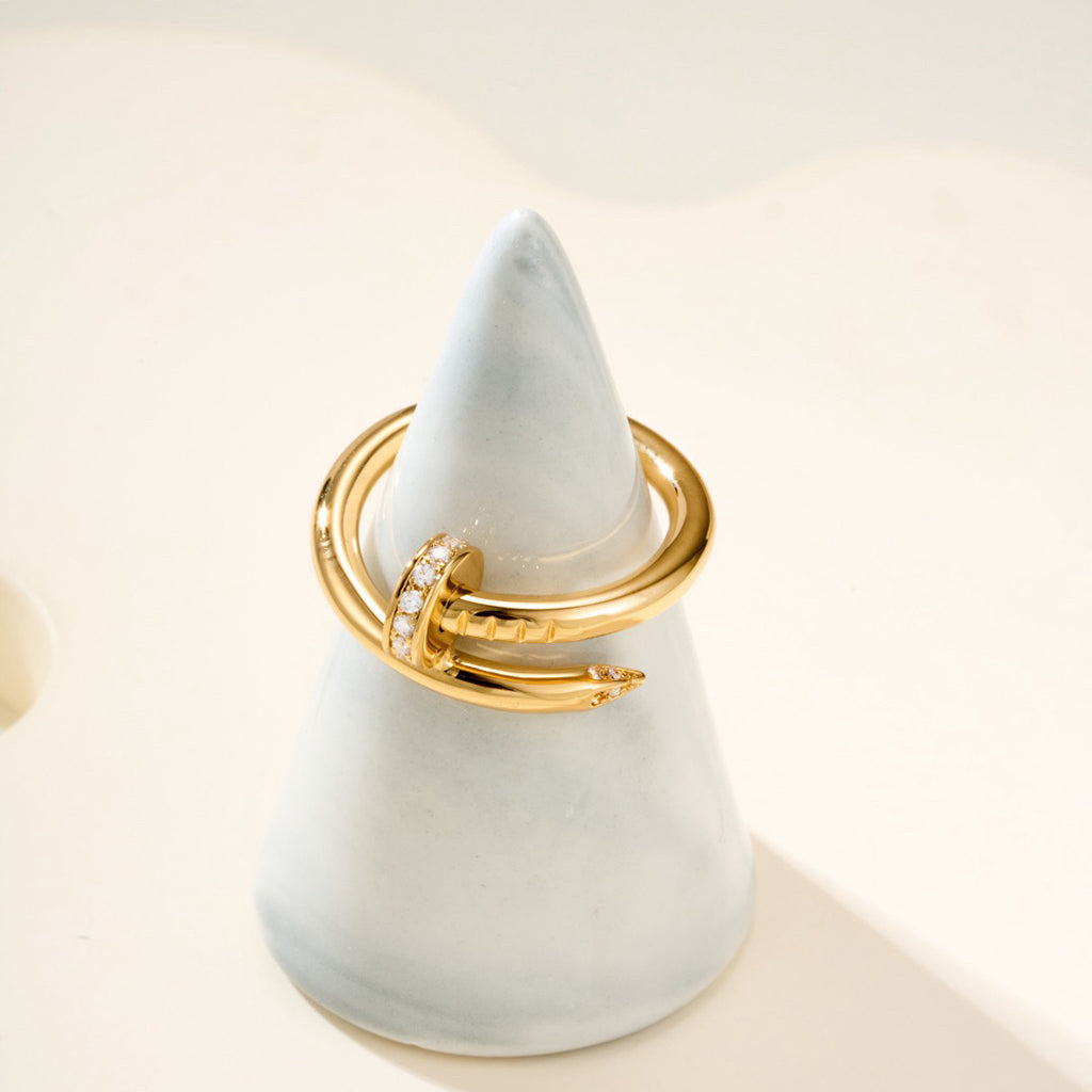 [Rose Tomorrow]JUSTE RING 2.6MM HALF DIAMOND