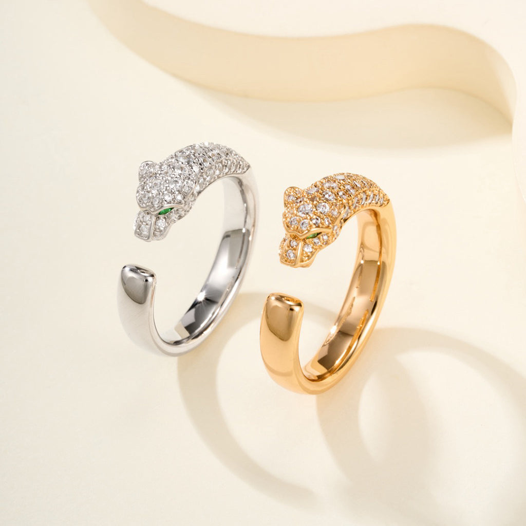 [Rose Tomorrow]PANTHERE HALF DIAMOND SMALL RING