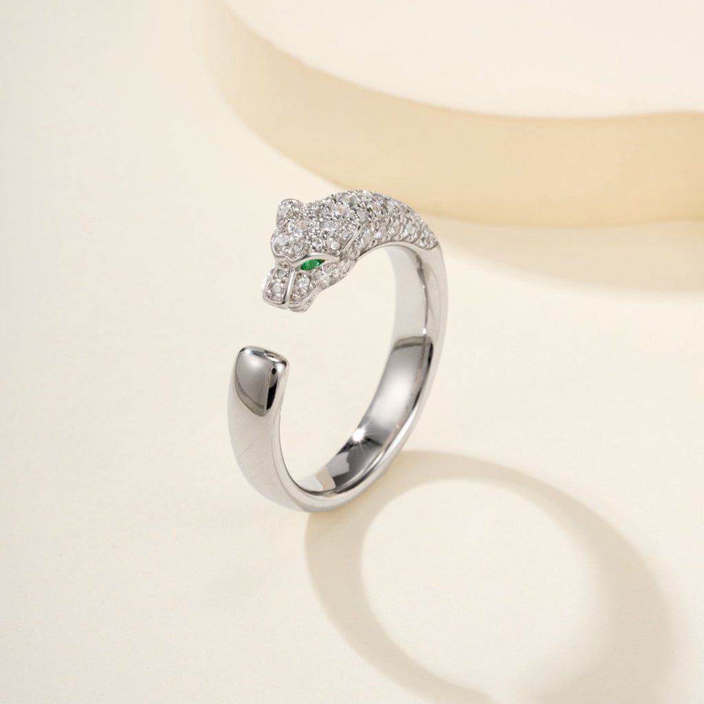 [Rose Tomorrow]PANTHERE HALF DIAMOND SMALL RING