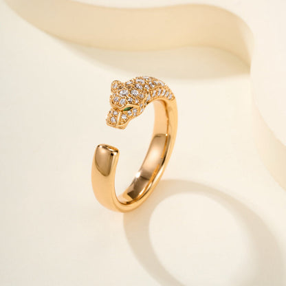 [Rose Tomorrow]PANTHERE HALF DIAMOND SMALL RING