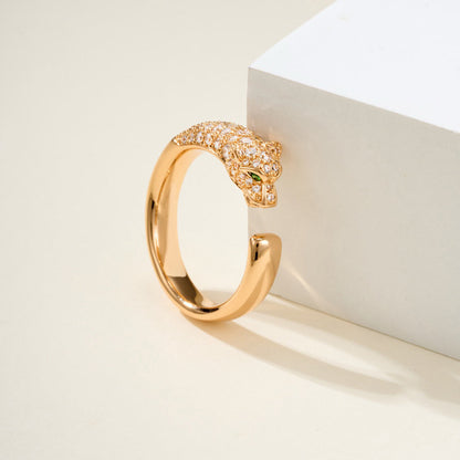 [Rose Tomorrow]PANTHERE HALF DIAMOND SMALL RING