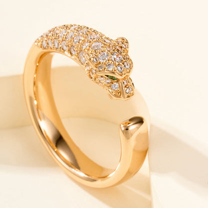 [Rose Tomorrow]PANTHERE HALF DIAMOND SMALL RING