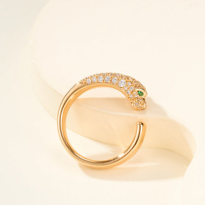 [Rose Tomorrow]PANTHERE HALF DIAMOND SMALL RING