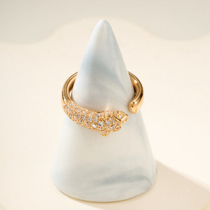 [Rose Tomorrow]PANTHERE HALF DIAMOND SMALL RING