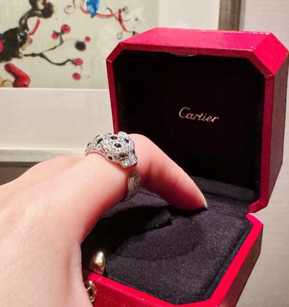 [Rose Tomorrow]PANTHERE SPOTTED FULL DIAMOND MEDIUM RING