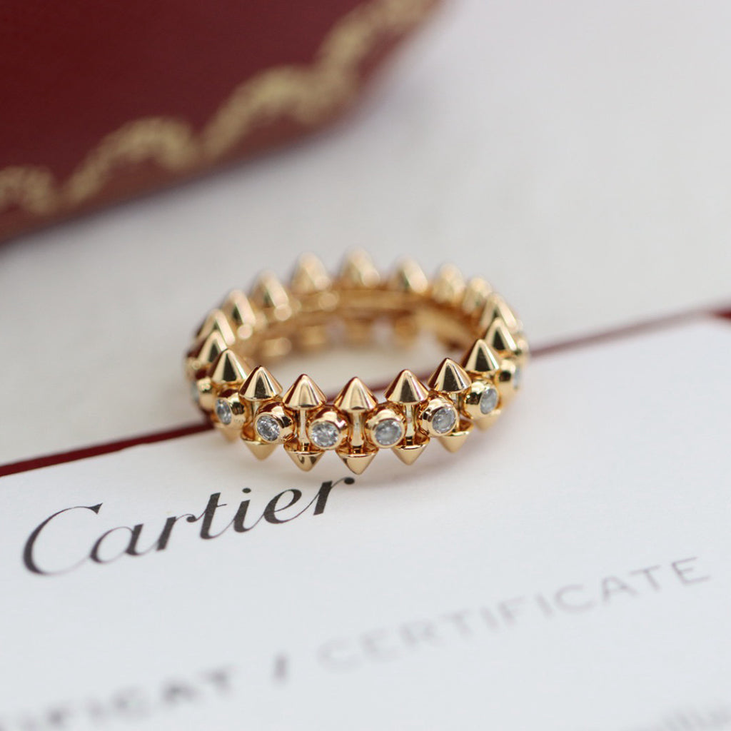 [Rose Tomorrow]CLASH 6.8MM DIAMOND MEDIUM RING