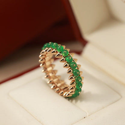 [Rose Tomorrow]CLASH 7.9MM AGATE CHALCEDONY RING