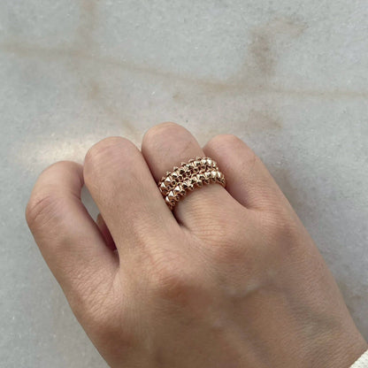 [Rose Tomorrow]CLASH 9.2MM DOUBLE ROW RING