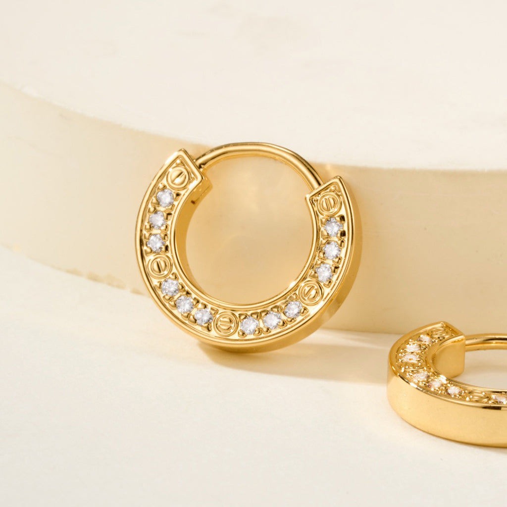 [Rose Tomorrow]LOVE DIAMOND EARRINGS