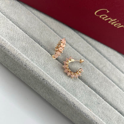 [Rose Tomorrow]CLASH 7.9MM AGATE CHALCEDONY EARRINGS