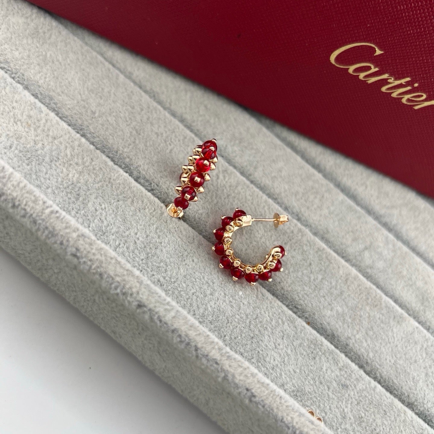 [Rose Tomorrow]CLASH 7.9MM AGATE CHALCEDONY EARRINGS