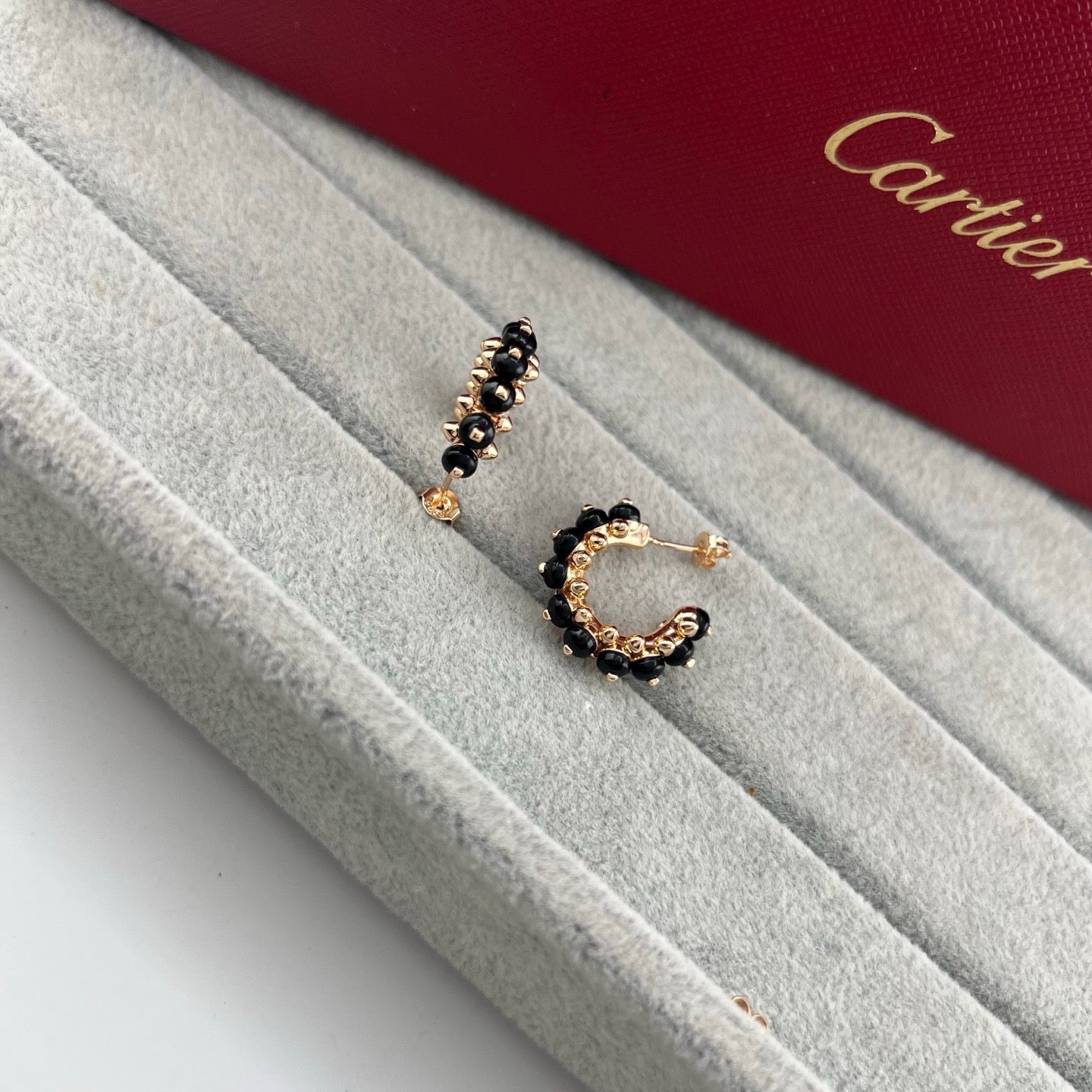 [Rose Tomorrow]CLASH 7.9MM AGATE CHALCEDONY EARRINGS