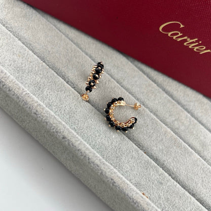 [Rose Tomorrow]CLASH 7.9MM AGATE CHALCEDONY EARRINGS