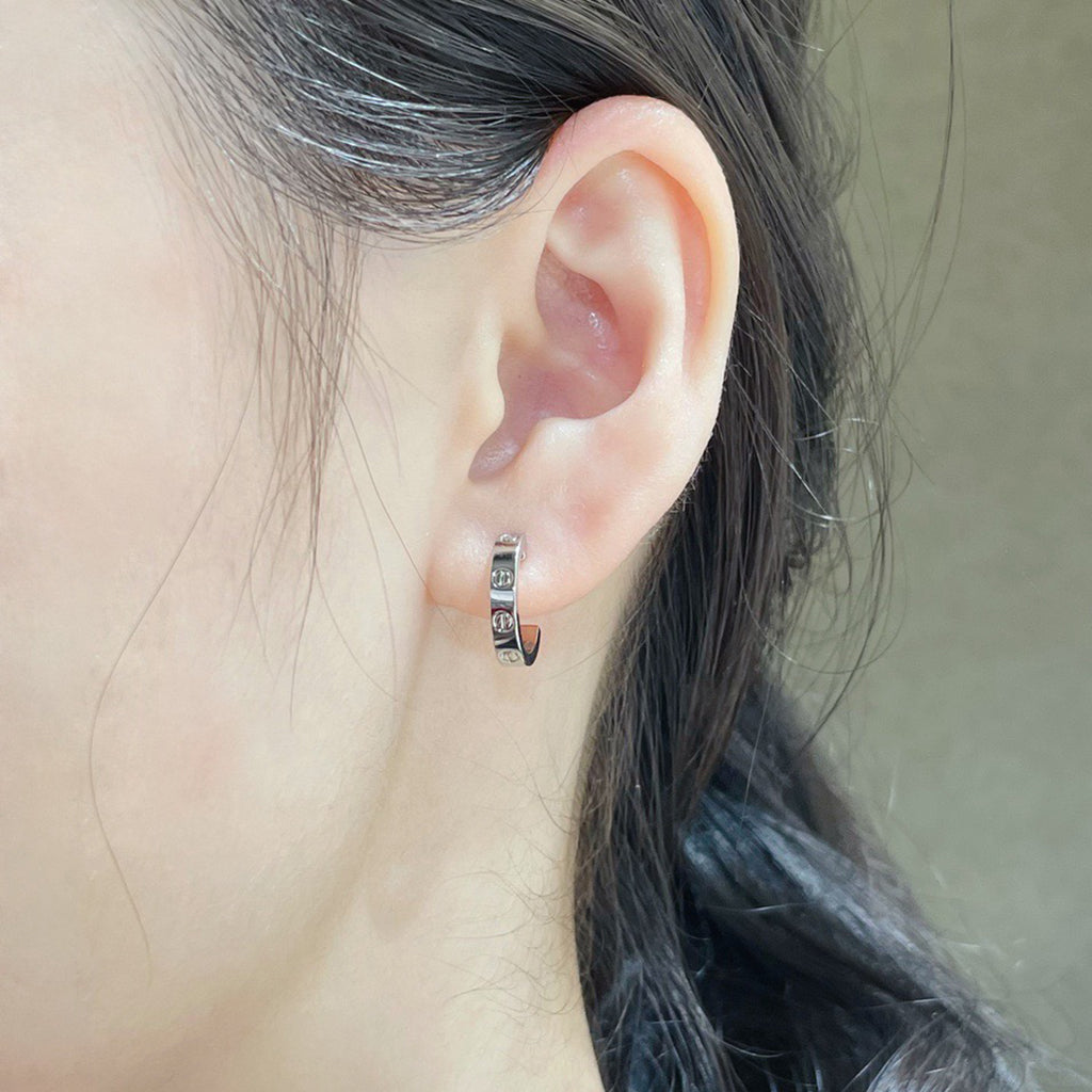 [Rose Tomorrow]LOVE EARRINGS 2.65 MM NO DIAMOND SMALL