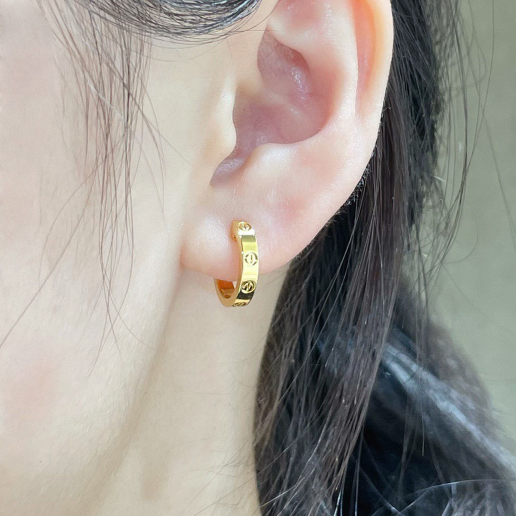 [Rose Tomorrow]LOVE EARRINGS 2.65 MM NO DIAMOND SMALL