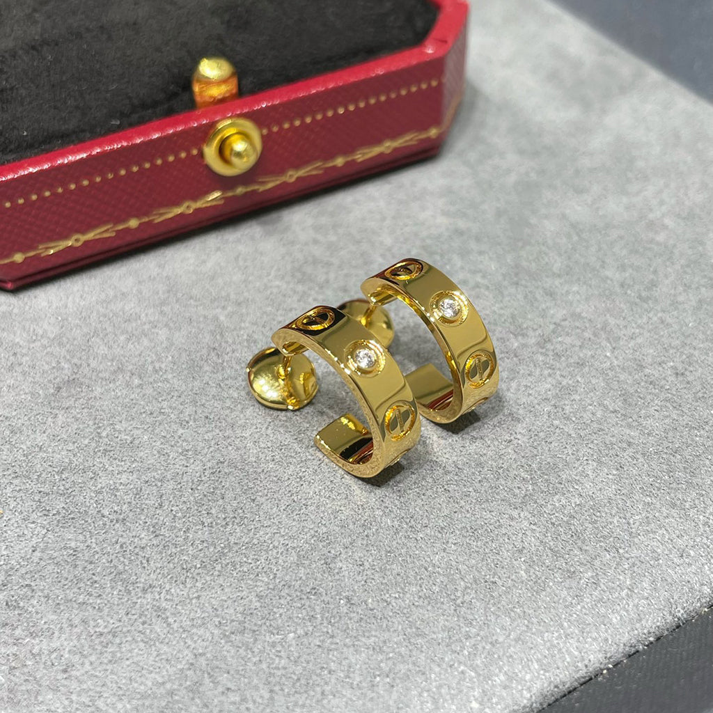 [Rose Tomorrow]LOVE EARRINGS 5.7MM 2 DIAMONDS