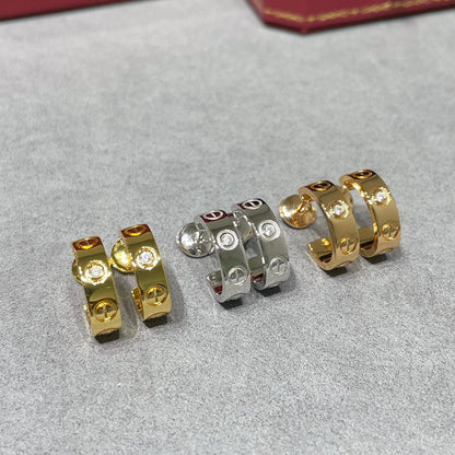 [Rose Tomorrow]LOVE EARRINGS 5.7MM 2 DIAMONDS