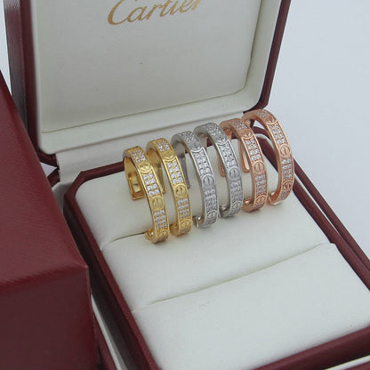 [Rose Tomorrow]LOVE EARRINGS 3.6MM DIAMOND PAVED