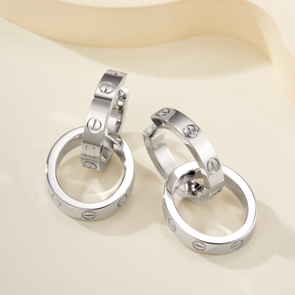 [Rose Tomorrow]LOVE 3.3MM DANGLE EARRINGS