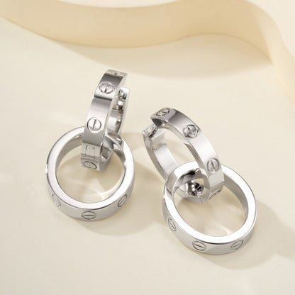 [Rose Tomorrow]LOVE 3.3MM DANGLE EARRINGS