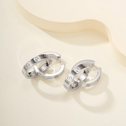 [Rose Tomorrow]LOVE 3.3MM DANGLE EARRINGS