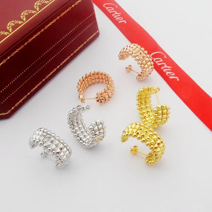 [Rose Tomorrow]CLASH 9.2MM DOUBLE ROW EARRINGS