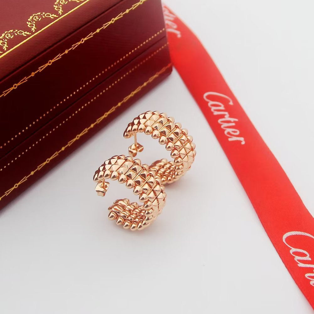 [Rose Tomorrow]CLASH 9.2MM DOUBLE ROW EARRINGS