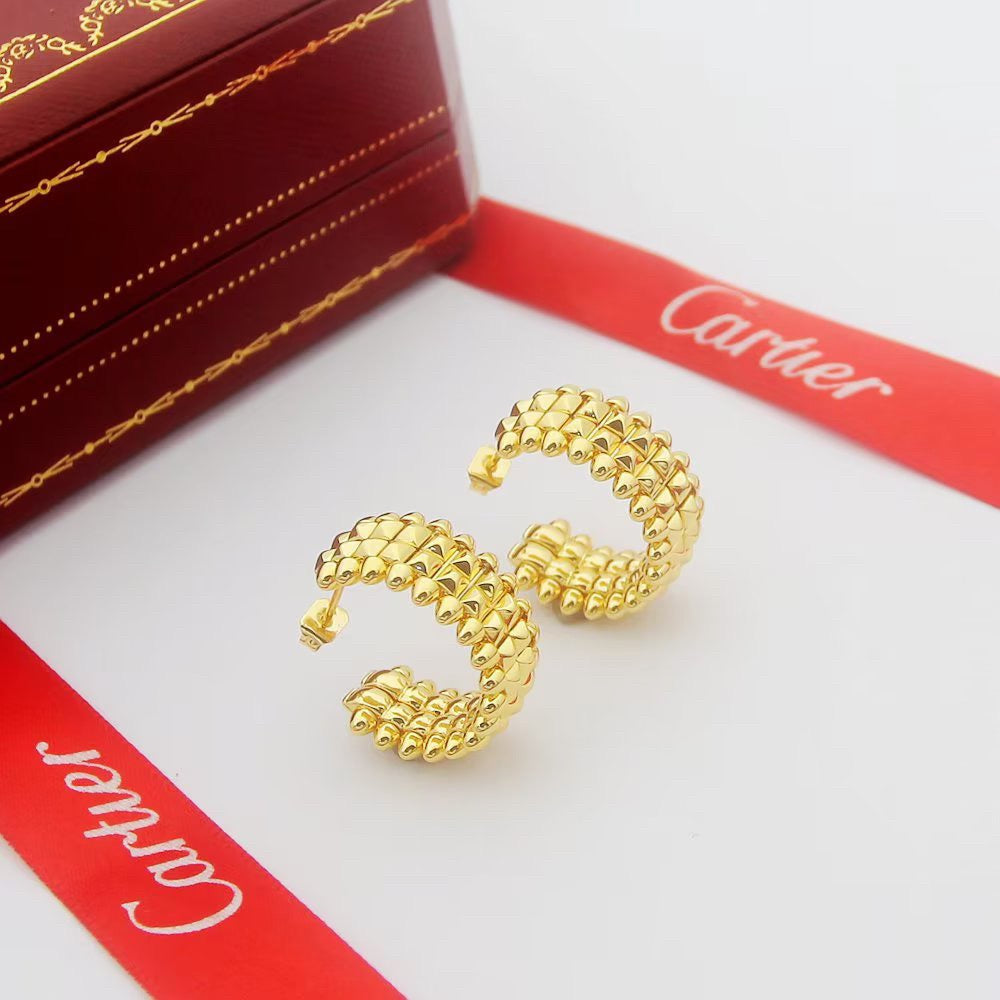 [Rose Tomorrow]CLASH 9.2MM DOUBLE ROW EARRINGS
