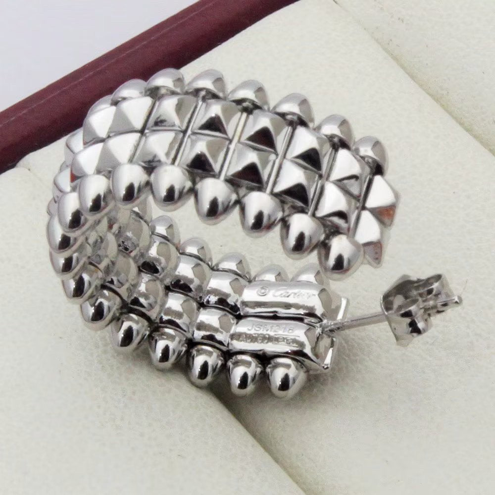 [Rose Tomorrow]CLASH 9.2MM DOUBLE ROW EARRINGS
