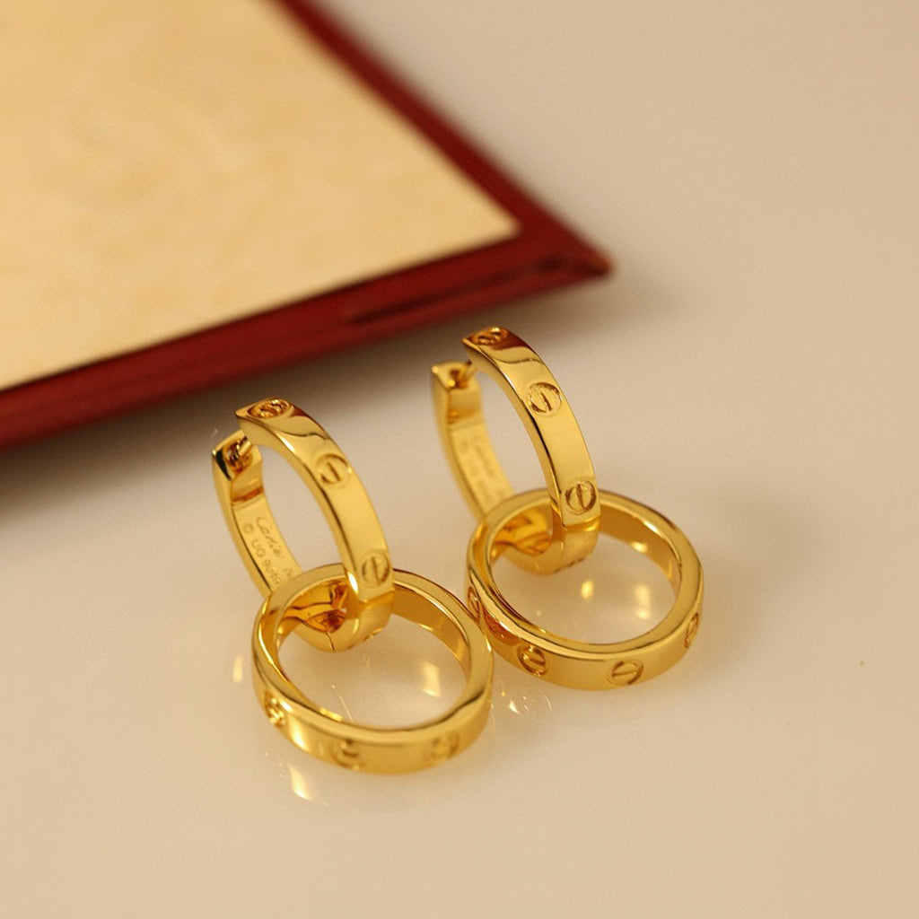 [Rose Tomorrow]LOVE 3.3MM DANGLE EARRINGS