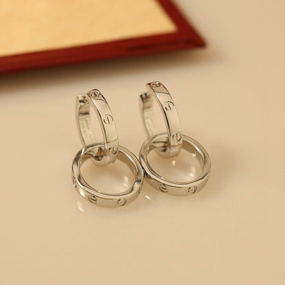 [Rose Tomorrow]LOVE 3.3MM DANGLE EARRINGS