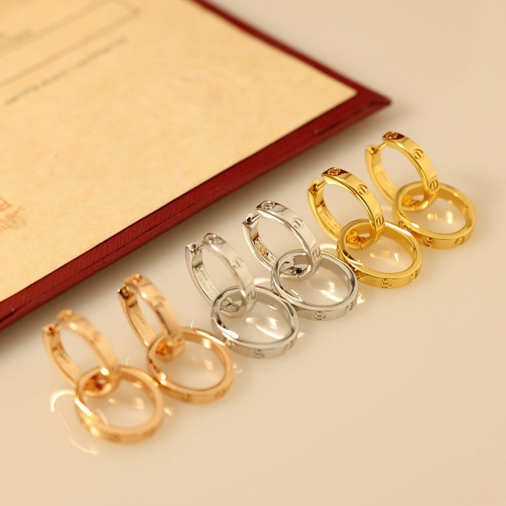 [Rose Tomorrow]LOVE 3.3MM DANGLE EARRINGS
