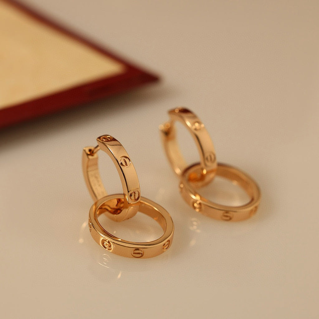 [Rose Tomorrow]LOVE 3.3MM DANGLE EARRINGS