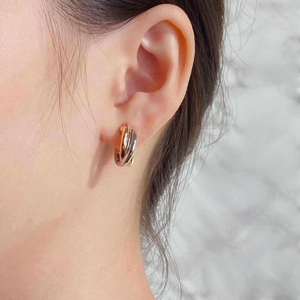[Rose Tomorrow]TRINITY ON DIAMOND CLASSIC EARRINGS