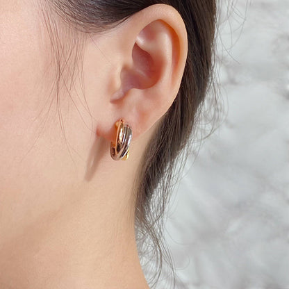 [Rose Tomorrow]TRINITY ON DIAMOND CLASSIC EARRINGS