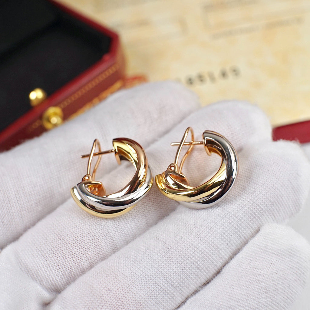 [Rose Tomorrow]TRINITY ON DIAMOND CLASSIC EARRINGS