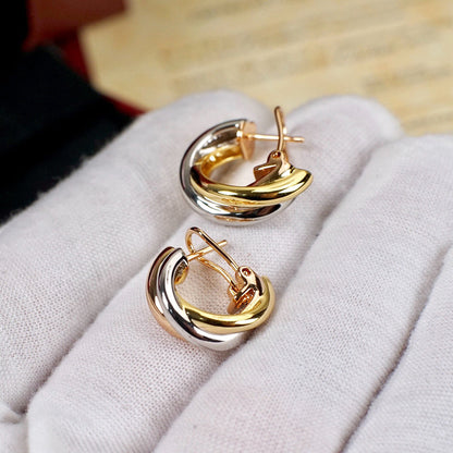 [Rose Tomorrow]TRINITY ON DIAMOND CLASSIC EARRINGS