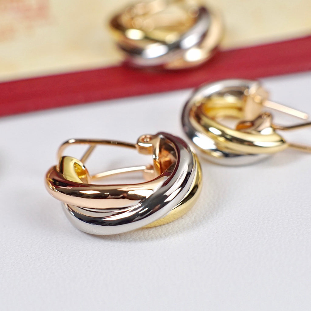 [Rose Tomorrow]TRINITY ON DIAMOND CLASSIC EARRINGS