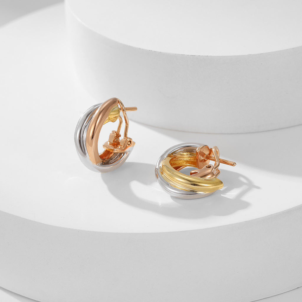 [Rose Tomorrow]TRINITY ON DIAMOND CLASSIC EARRINGS