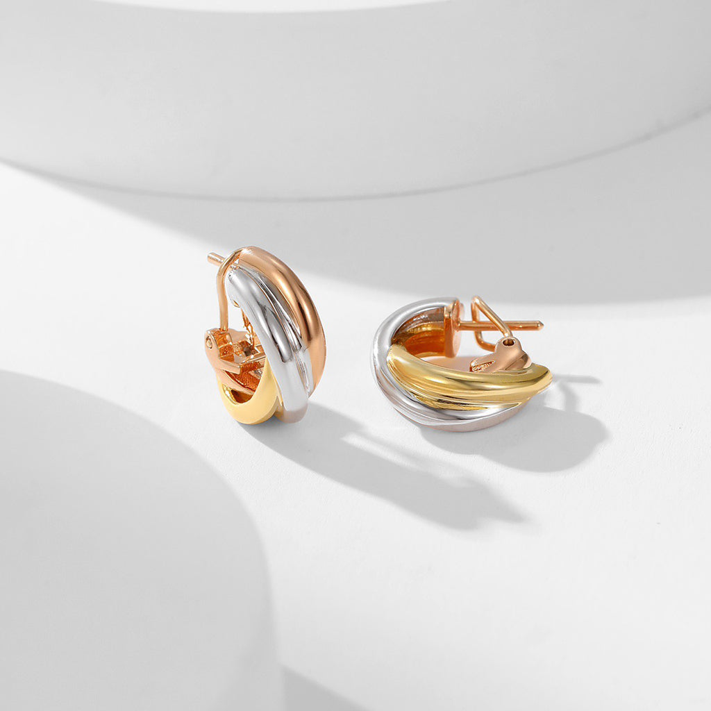 [Rose Tomorrow]TRINITY ON DIAMOND CLASSIC EARRINGS