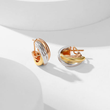 [Rose Tomorrow]TRINITY ON DIAMOND CLASSIC EARRINGS