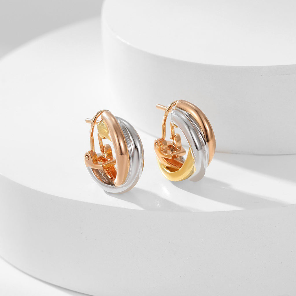 [Rose Tomorrow]TRINITY ON DIAMOND CLASSIC EARRINGS