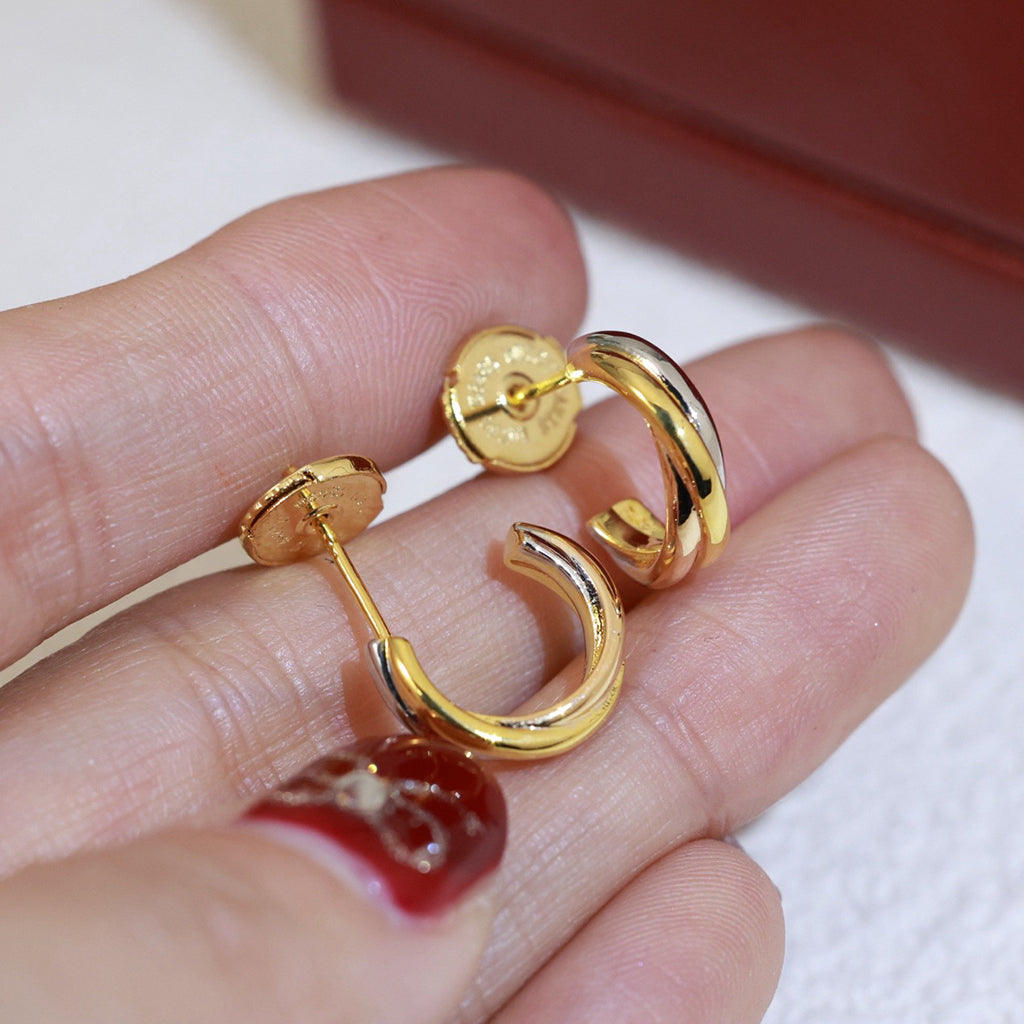 [Rose Tomorrow]TRINITY ON DIAMOND MINI EARRINGS