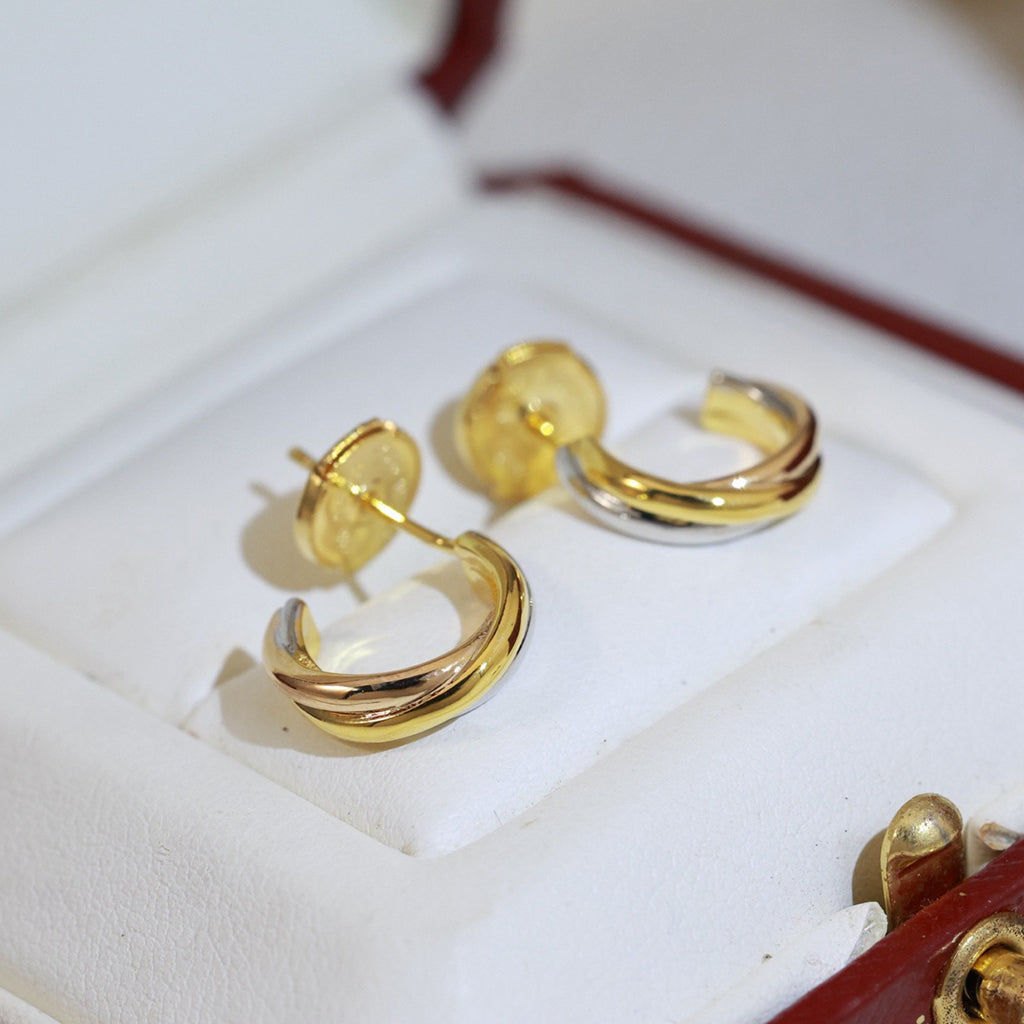 [Rose Tomorrow]TRINITY ON DIAMOND MINI EARRINGS