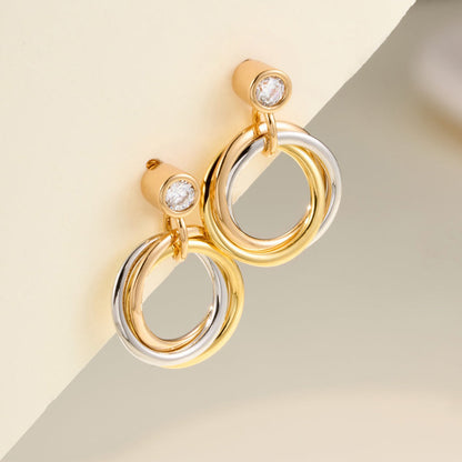[Rose Tomorrow]TRINITY ON DIAMOND  EARRINGS