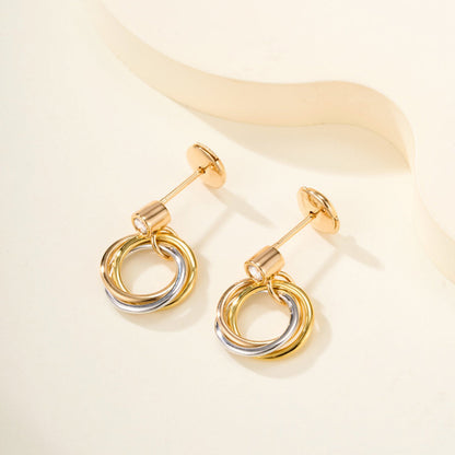 [Rose Tomorrow]TRINITY ON DIAMOND  EARRINGS
