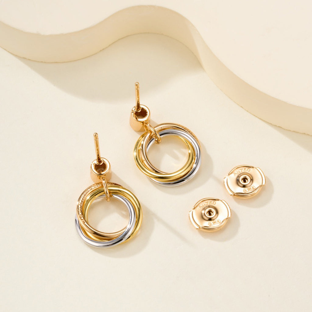 [Rose Tomorrow]TRINITY ON DIAMOND  EARRINGS