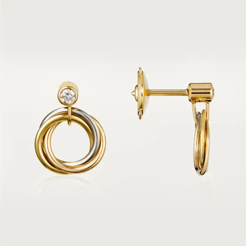 [Rose Tomorrow]TRINITY ON DIAMOND  EARRINGS
